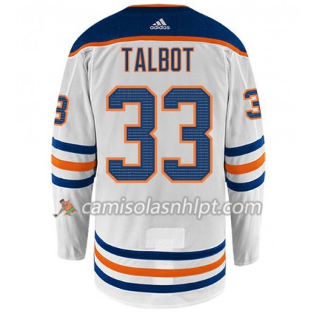 Camisola Edmonton Oilers CAM TALBOT 33 Adidas Branco Authentic - Homem